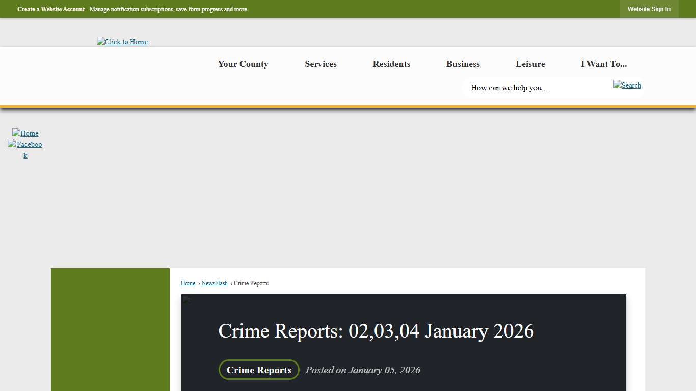 Crime Reports: 02,03,04 January 2026 • Jackson County, MS