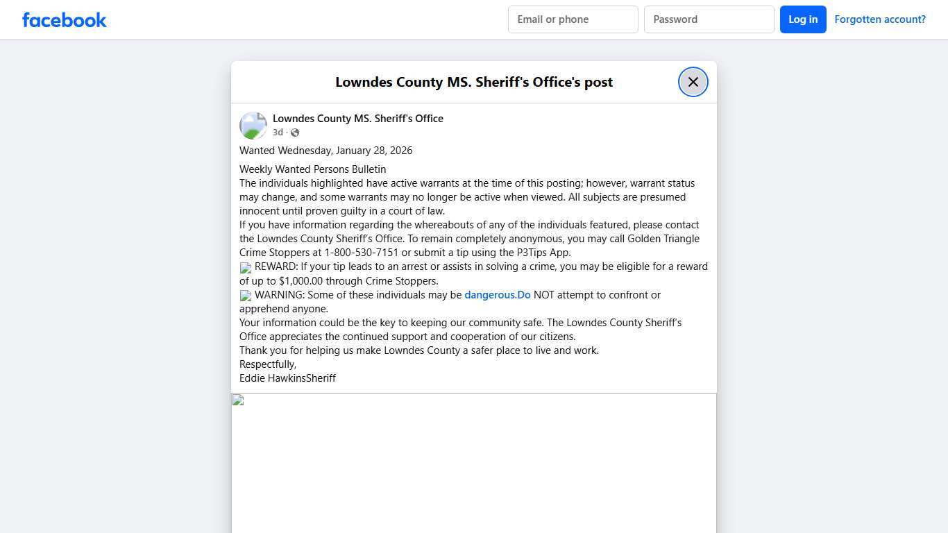 Wanted Wednesday,... - Lowndes County MS. Sheriff's Office Facebook